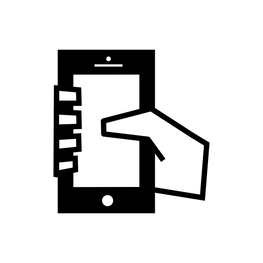 Hand Holding A Cell Phone Icon Free Icons Download