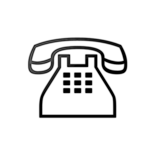 Glossy Black Phone Icon Images