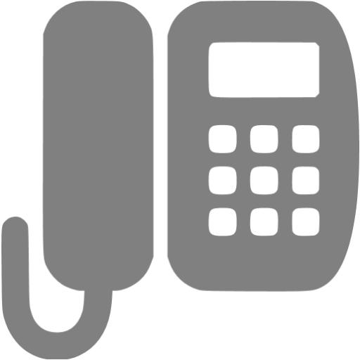 Gray Office Phone Icon