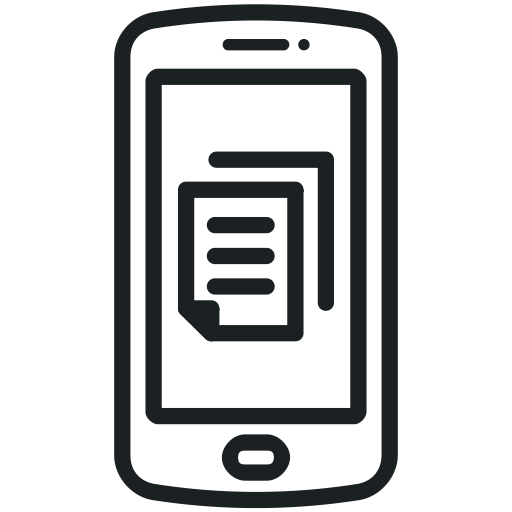 Paper, Documents, Page, Application, File, Text Icon, Phone Icon