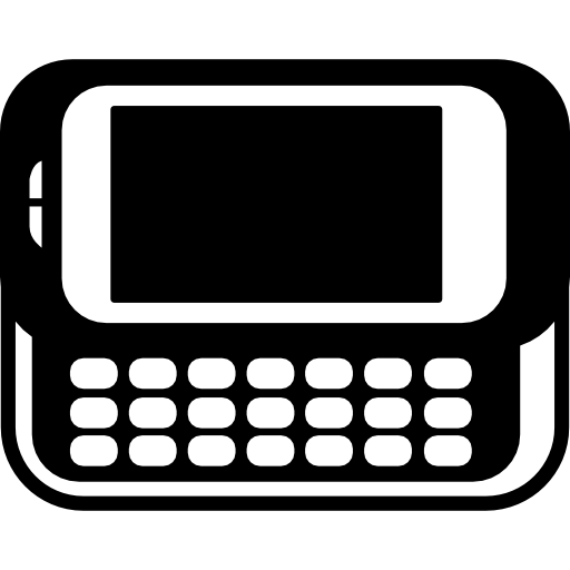 Horizontal Mobile Phone With Keyboard Icons Free Download