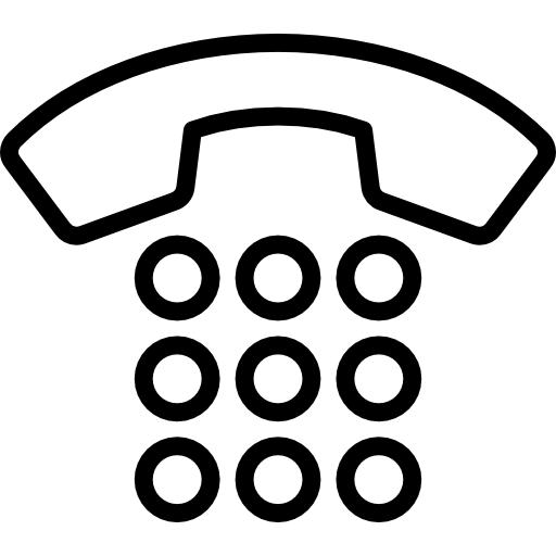 Keys, Auricular, Outlined, Keyboard, Slim Icons, Phone, Buttons