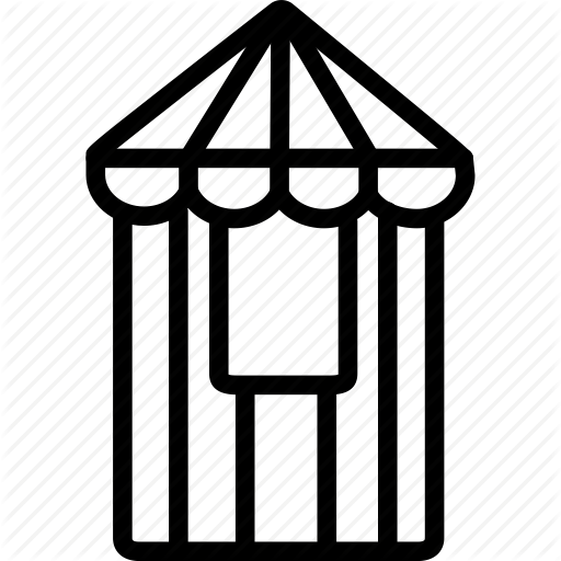 Bazaar, Booth, Circus, Stand, Ticket Icon