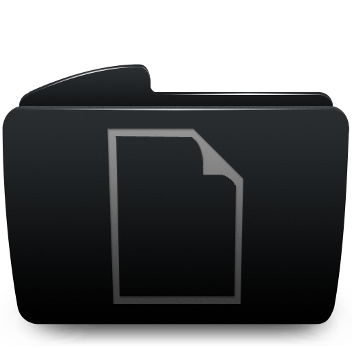 Black, Documents, Folder Icon