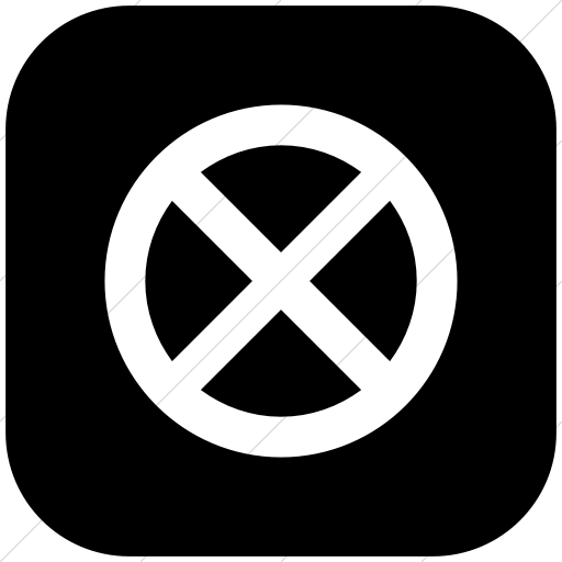 Flat Rounded Square White On Black Ocha Humanitarians