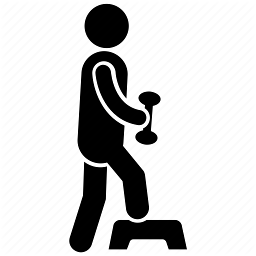 Athletic, Cardio, Exercise, Physical Fitness, Step Aerobic Icon