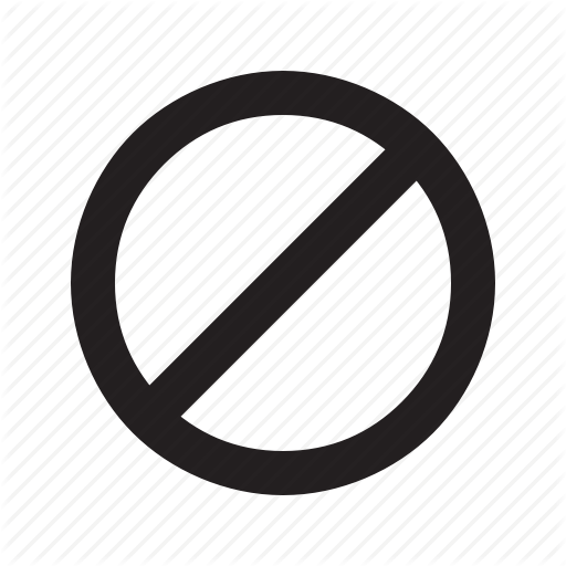 Block, Disable, Unavailable Icon