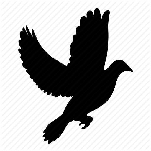 Animal, Bird, Birds, Dove, Peace, Pigeon, Silhouette Icon