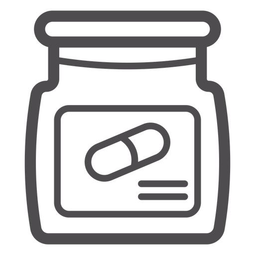 Pill Jar Stroke Icon