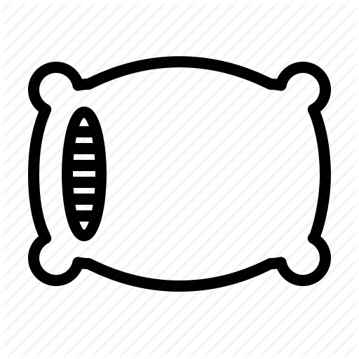 Bedroom, Line, Pillow Icon