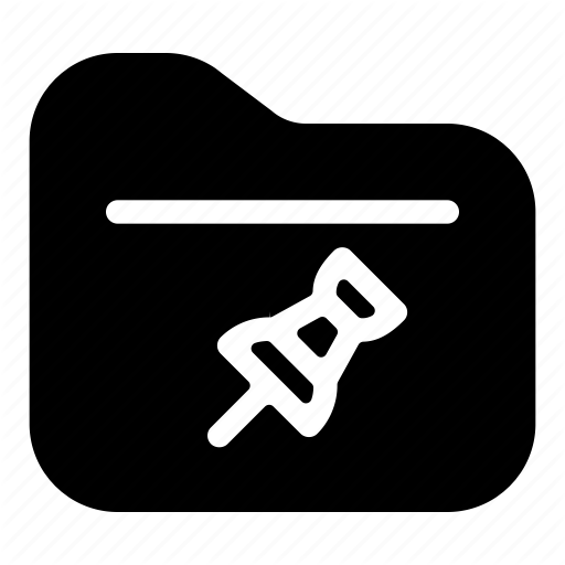 Document, File, Folder, Mark, Pin It, Storage Icon