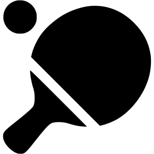 Black Ping Pong Icon