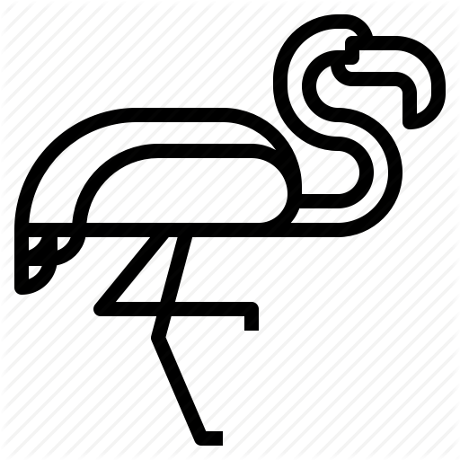 Bird, Flamingo, Pink, Summer, Tropical Icon