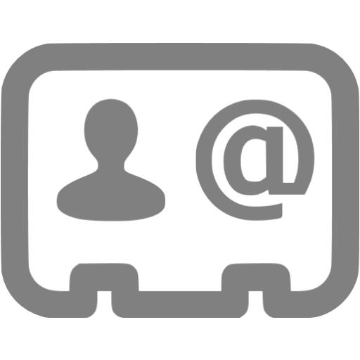 Gray Business Contact Icon