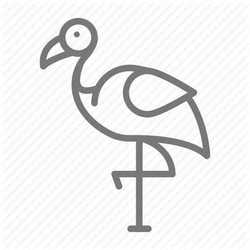 Bird, Flamingo, Pink, Zoo Icon