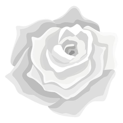Grey Rose Flower Icon