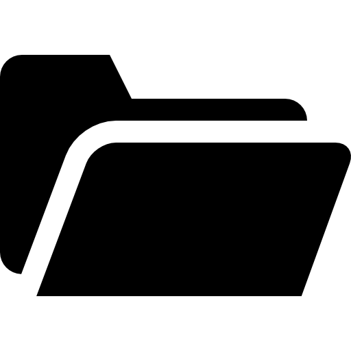 Folder Black Open Shape Icons Free Download