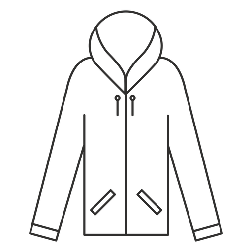 Zip Hoodie Stroke Icon
