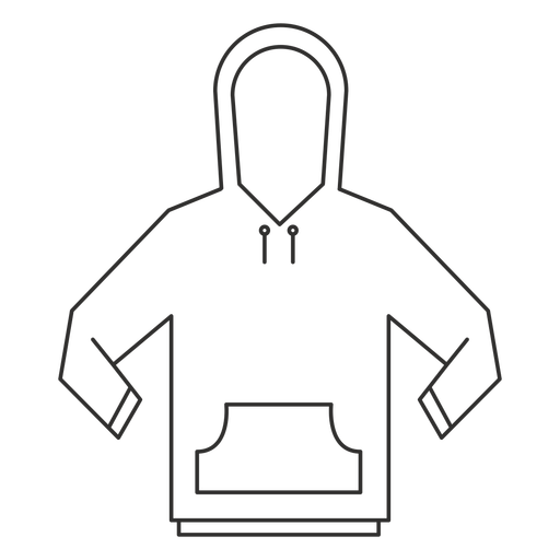 Drawstring Hoodie Stroke Icon
