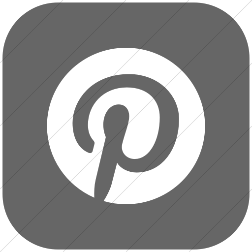 Flat Rounded Square White On Gray Social Media