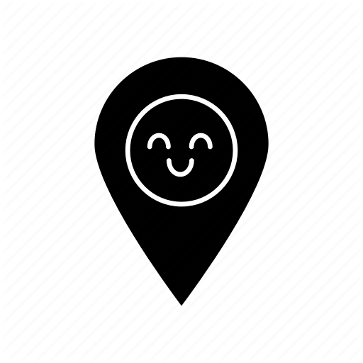 Happy, Location, Navigation, Pinpoint, Pointer, Smile Icon