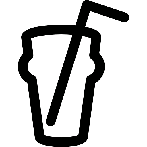 Pint Glass With Straw