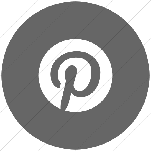Flat Circle White On Gray Social Media Icon