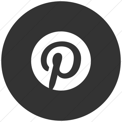 Flat Circle White On Dark Gray Social Media Icon