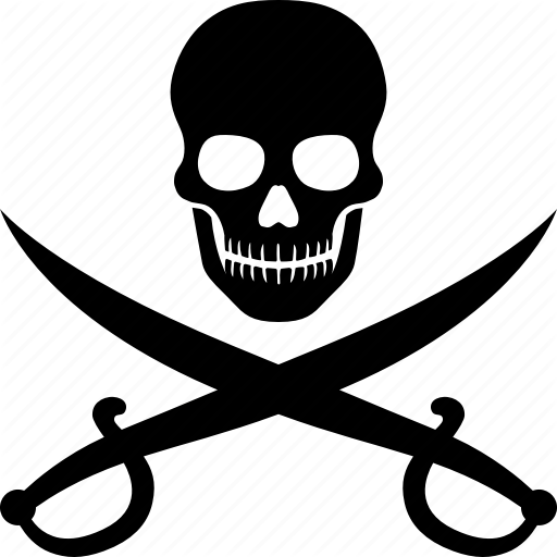 Crossed, Piracy, Pirate, Pirates, Skull, Sword, Swords Icon