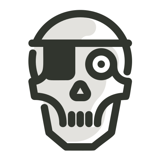 Halloween, Pirates, Skeleton, Skull, Spooky, Skull Icon Free