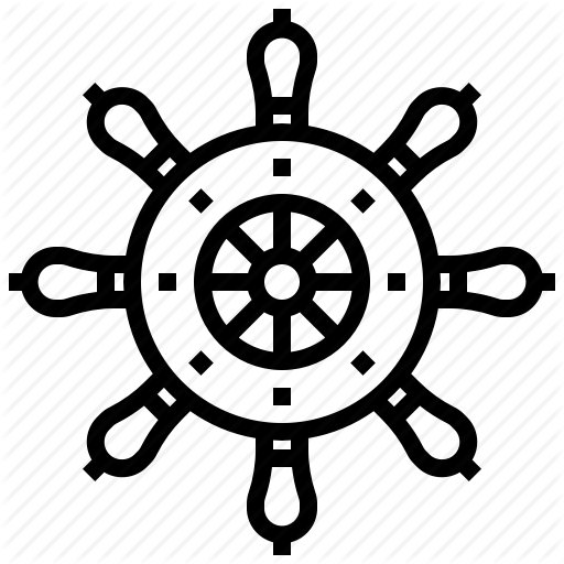 Marine, Nautical, Pirate, Ship, Steering, Wheel Icon