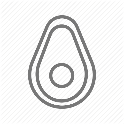 Avocado, Fruit, Half, Healthy, Pit Icon