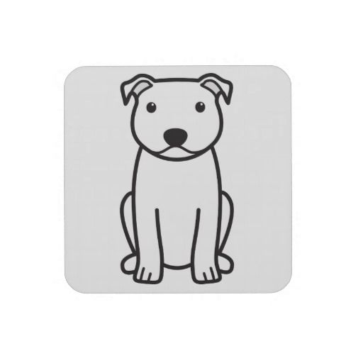 Staffordshire Bull Terrier Dog Cartoon Coasters Staffordshire
