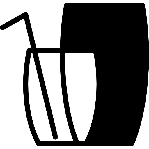 Pitcher With Glass And Straw Icons Free Download