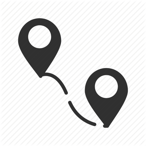 Distance, Gps, Location, Pins, Tracker Icon