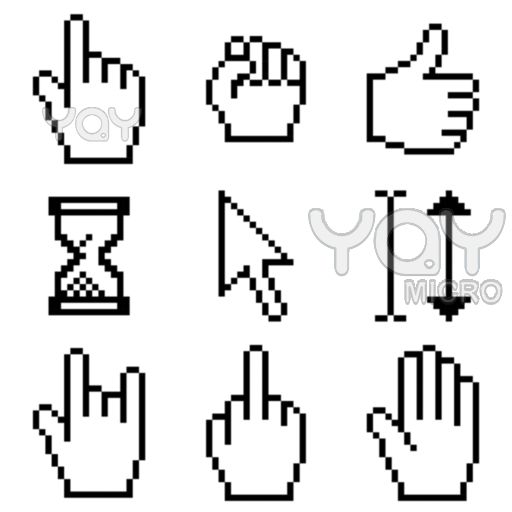 Pixelated Cursors Pixelated Icons Pixel Art, Needlepoint