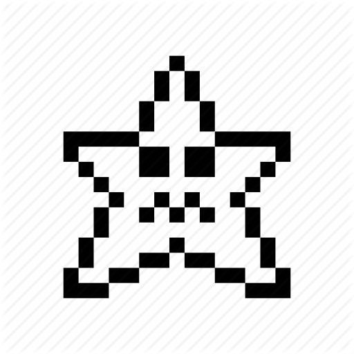 Creepy, Emoticon, Pixel Art, Star Icon