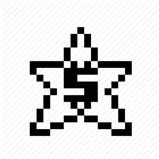 Dollar, Money, Pixel Art, Star Icon