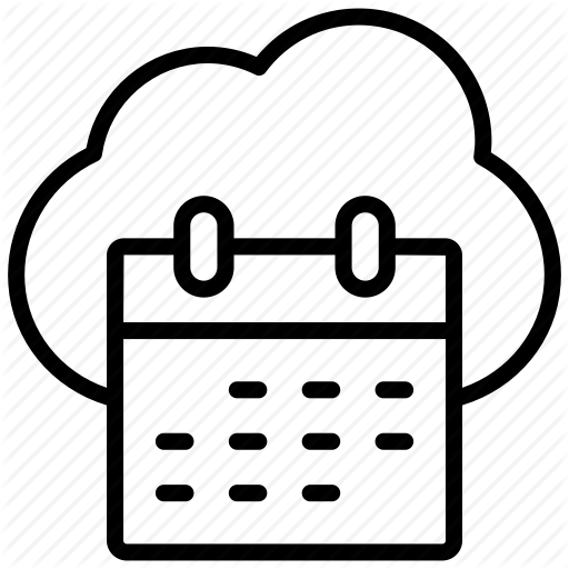 Calender, Cloud, Pixel Icon Pack Icon