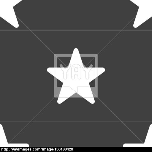 Favorite Star Icon Sign Seamless Pattern On A Gray Background