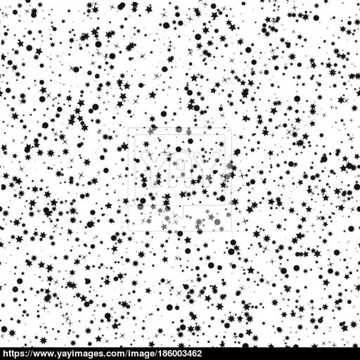 Nice Cartoon Star Pattern With Different Stars Icons On Dark