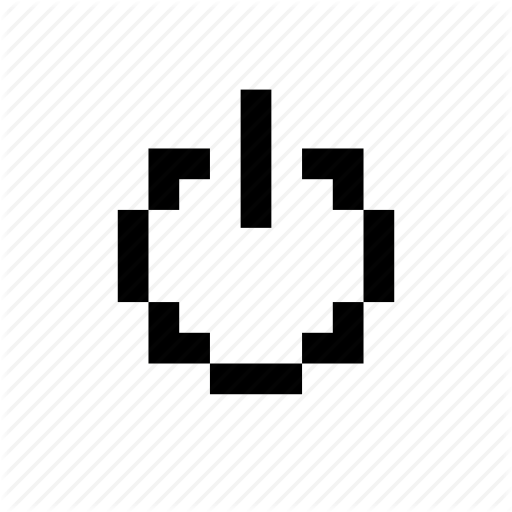 Game, On, Pixelated, Pixels, Power, Switch Icon
