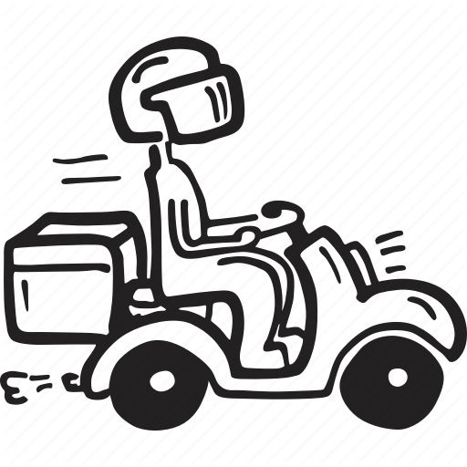 Courier, Delivery, Pizza Guy, Restaurant Icon