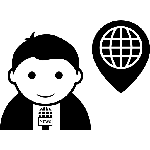 Journalist Talking About World Places Icons Free Download