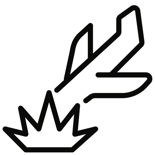 Crash, Plane Icon