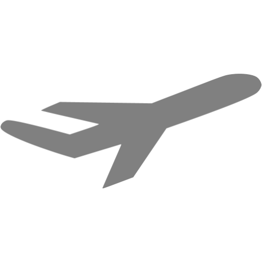 Gray Airplane Icon