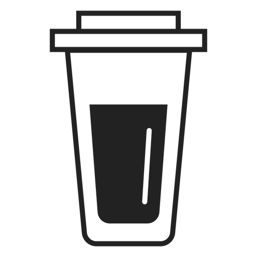Plastic Coffee Cup Flat Icon
