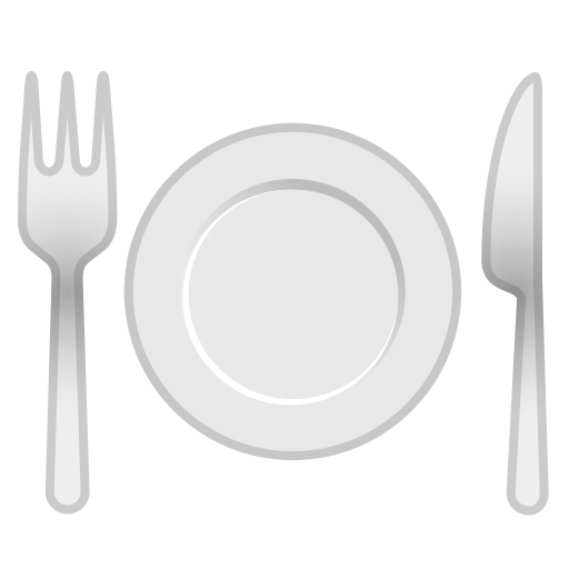 Fork, And, Knife, With, Plate Icon Free Of Noto Emoji Food Drink Icons