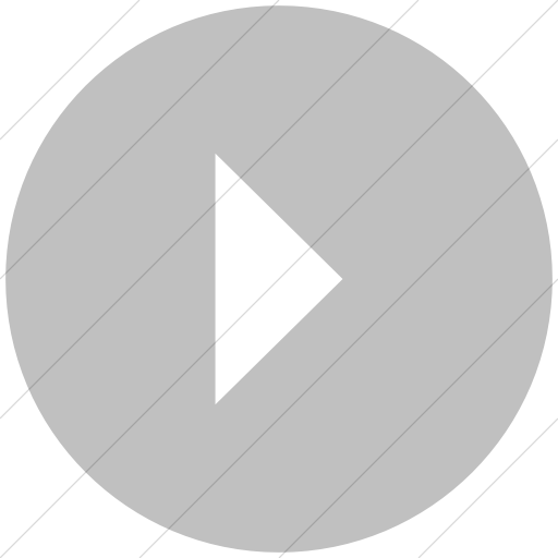 Flat Circle White On Silver Classica Play Button Icon