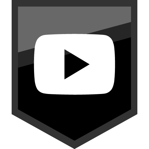Youtube Play Button Free Black Shield Social Media Icon